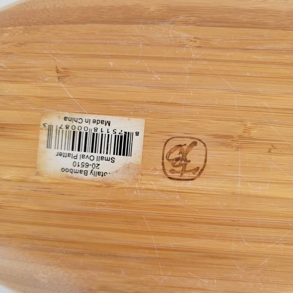 Totally‎ Bamboo Oval Wooden Serving Bowl Natural Bamboo Color - Picture 5 of 12